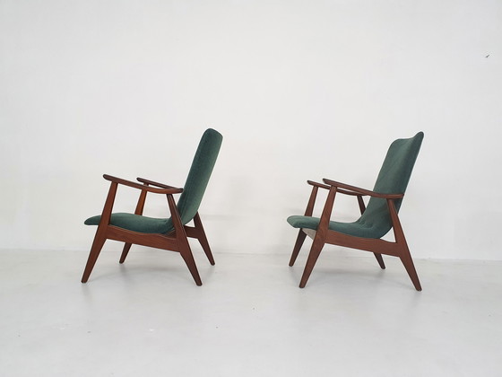 Image 1 of Set aus zwei Louis van Teeffelen für Webe Lounge Chairs, Niederlande 1960er Jahre