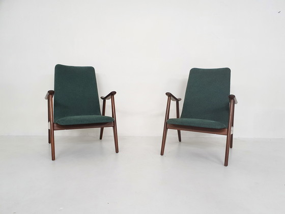 Image 1 of Set aus zwei Louis van Teeffelen für Webe Lounge Chairs, Niederlande 1960er Jahre