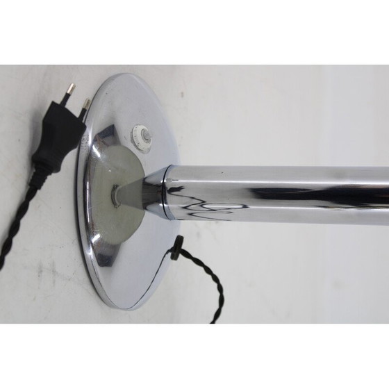 Image 1 of Vintage Art Deco Tischlampe aus Chromstahl, Tschechoslowakei 1930
