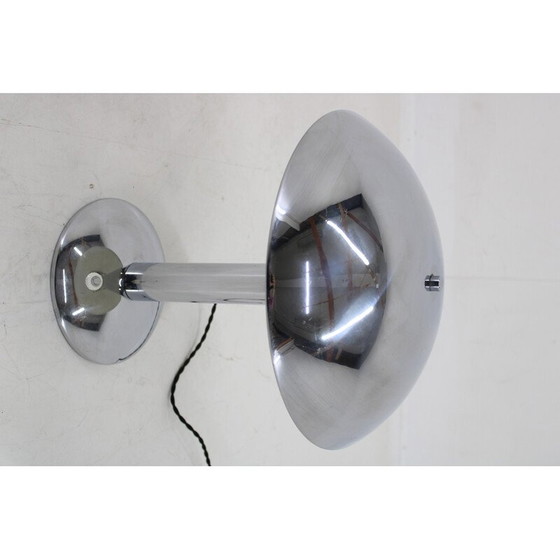 Image 1 of Vintage Art Deco Tischlampe aus Chromstahl, Tschechoslowakei 1930