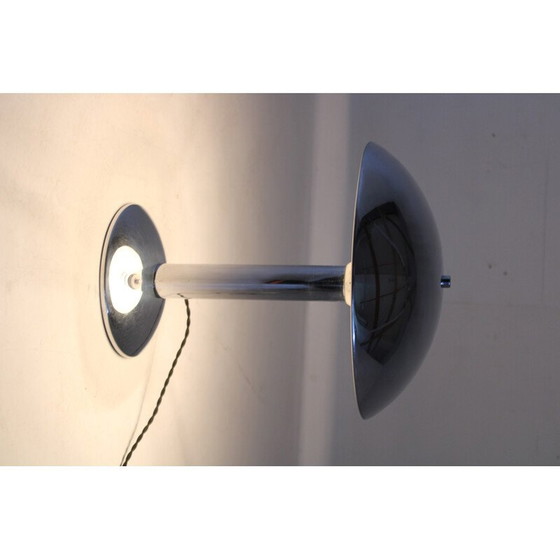 Image 1 of Vintage Art Deco Tischlampe aus Chromstahl, Tschechoslowakei 1930