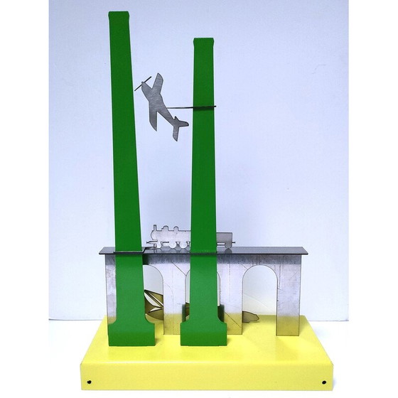 Image 1 of Vintage-Wanddekoration aus Metall aus einem Modellbaugeschäft, 1990