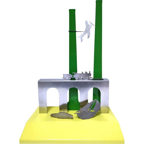 Image 1 of Vintage-Wanddekoration aus Metall aus einem Modellbaugeschäft, 1990