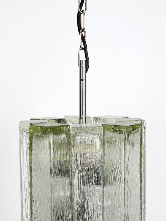 Image 1 of XXL Glas-Hängeleuchte von Doria | Mid Century Modern | brutalistisches Design