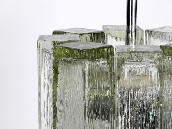 Image 1 of XXL Glas-Hängeleuchte von Doria | Mid Century Modern | brutalistisches Design