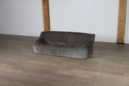 Original Cinna Sandra Dreisitzer Sofa In Samt Von Annie Hieronimus, Frankreich 1970S