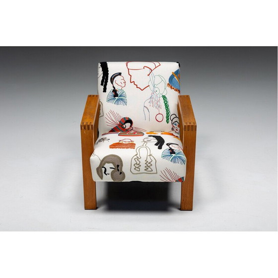 Image 1 of Modernistischer Sessel mit Stoffbezug von Pierre Frey, 1960