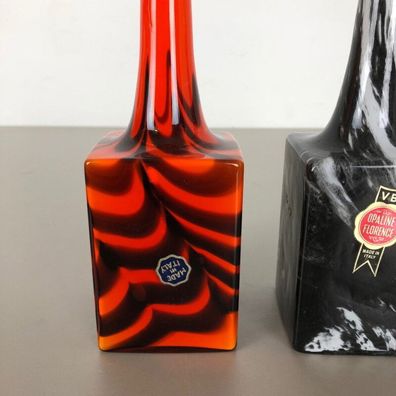 Image 1 of Satz von 3 Vintage Pop Art Opaline Florenz Vase Italien 1970er