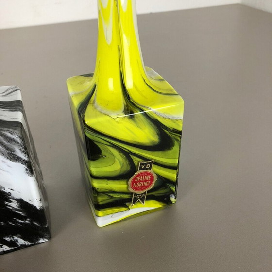 Image 1 of Satz von 3 Vintage Pop Art Opaline Florenz Vase Italien 1970er