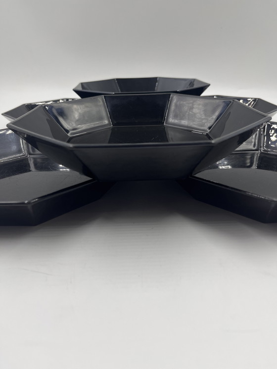 Image 1 of Set Von 6 Suppentellern Schwarz Arcoroc