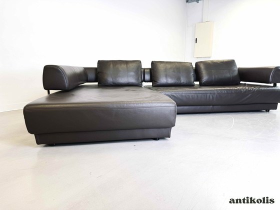 Image 1 of Ewald Schillig Ecksofa Couch Leder braun ausziehbar