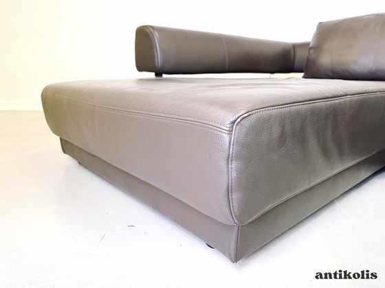 Image 1 of Ewald Schillig Ecksofa Couch Leder braun ausziehbar