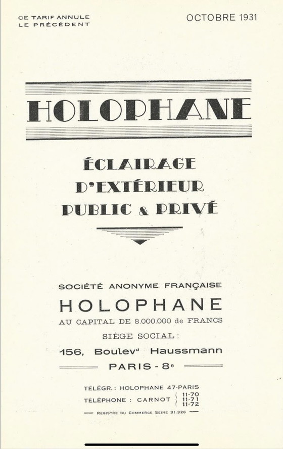 Image 1 of Straßenlampe Hängeleuchte Holophane 1930