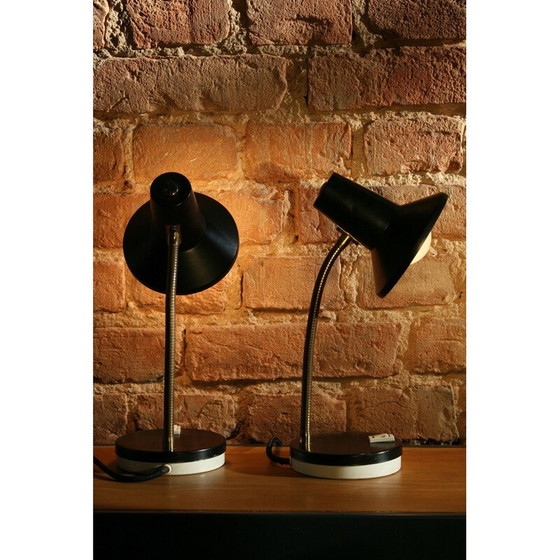 Image 1 of Paar Vintage-Lampen aus gepresstem Metall, Deutschland 1970