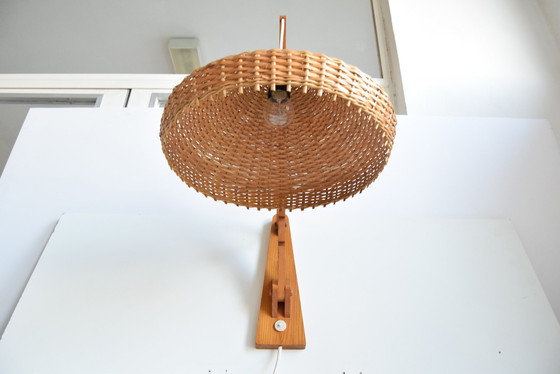 Image 1 of Verstellbare Wandleuchte aus Holz, 1960er Jahre, von Pokrok Žilina, Tschechoslowakei.