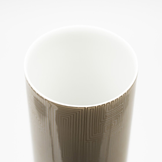 Image 1 of Alain Le Foll & Cuno Fischer × Rosenthal Studio-Line Porzellanvase Duo Gold Mcm