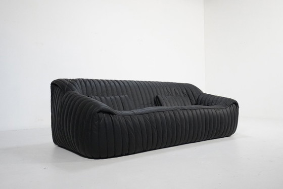 Image 1 of Sandra 3-Sitzer Sofa Schwarzes Leder