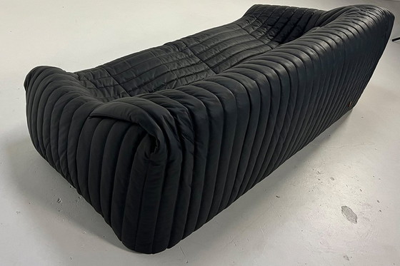 Image 1 of Sandra 3-Sitzer Sofa Schwarzes Leder