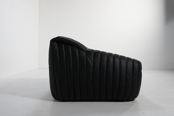 Image 1 of Sandra 3-Sitzer Sofa Schwarzes Leder