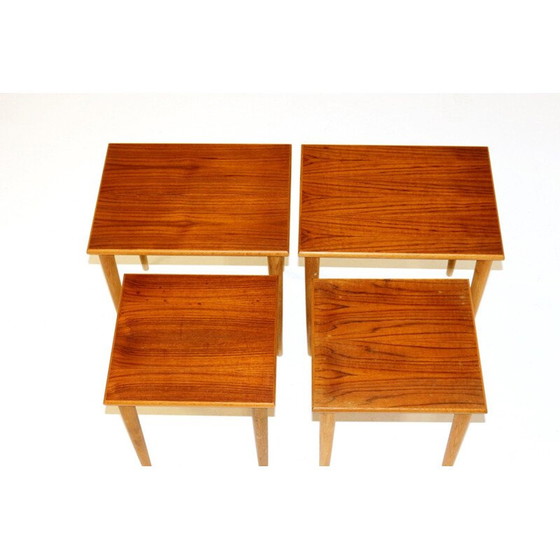 Image 1 of Paar alte Teakholz-Nesttische, Schweden 1960