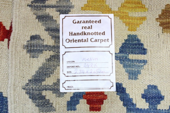 Image 1 of Original Old Style Kelim Afghan 294 X 205 Cm Top Zustand