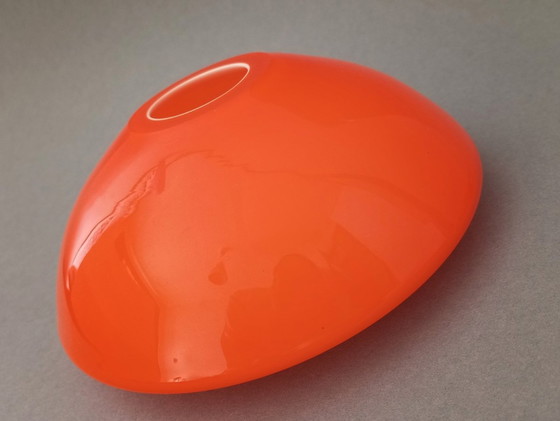 Image 1 of Walther Gropius Bauhaus 'Tac02' Orange/Weiß Glasvase Rosenthal Studio 1969