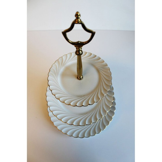 Image 1 of Vintage Servierer mit 3 Etagen aus Limoges-Porzellan von Haviland