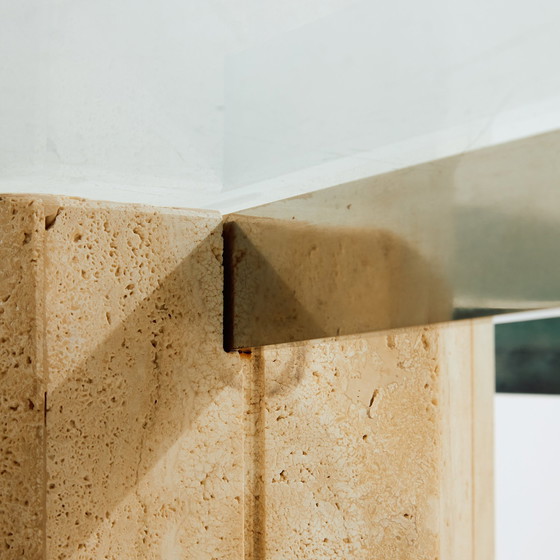 Image 1 of Mk9883 Italienischer Kalkstein Couchtisch