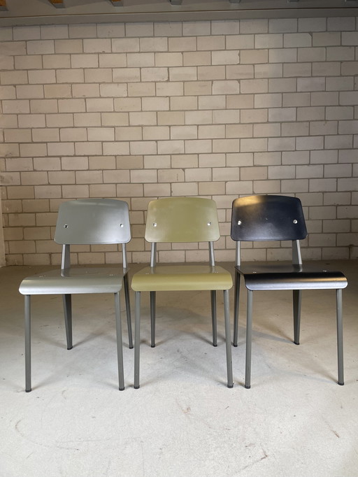 6X Vitra Standard Stuhl von Jean Prouvé