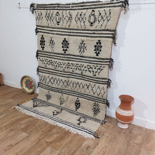 Beni Ouarain Teppich aus hochwertiger Wolle - Tapis Beni Ouarain En Laine De Haute Qualité