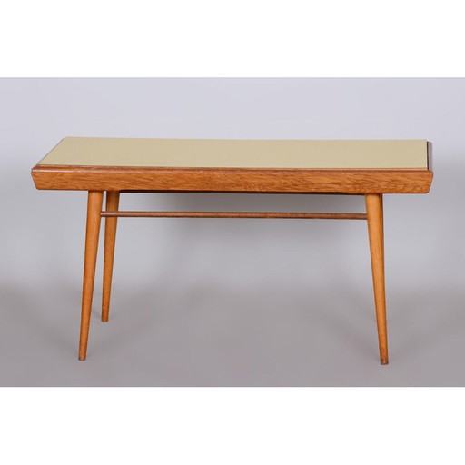 Vintage Couchtisch aus Eichenholz, Tschechien 1950