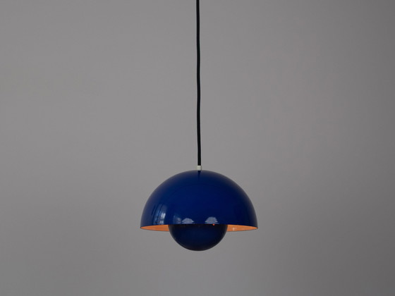 Image 1 of Paar von 2 dänischen Vintage-Hängeleuchten Blumentopf von Verner Panton, Louis Poulsen, 1968