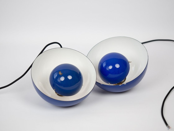 Image 1 of Paar von 2 dänischen Vintage-Hängeleuchten Blumentopf von Verner Panton, Louis Poulsen, 1968