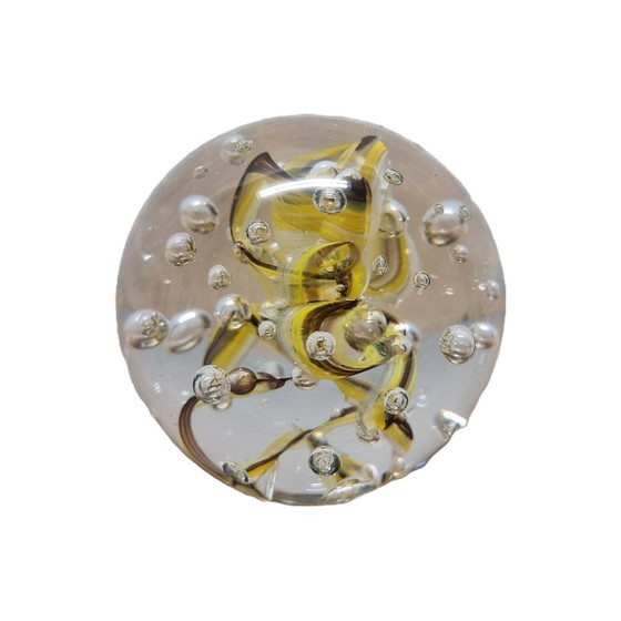 Image 1 of Vintage Glas Globus Briefbeschwerer, 1980er/90er Jahre