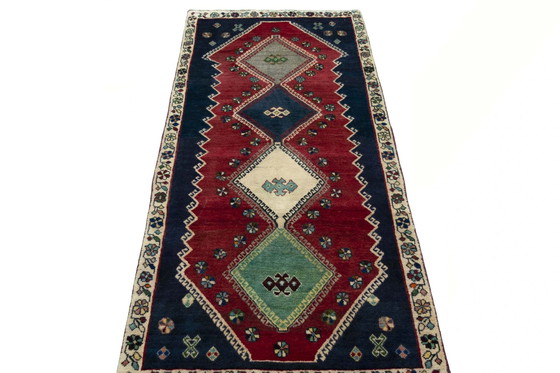 Image 1 of Handgeknüpfter Gabbeh Nomaden Teppich 211 X 90 Cm – Einzigartiges Design Mit Traditionellen Motiven