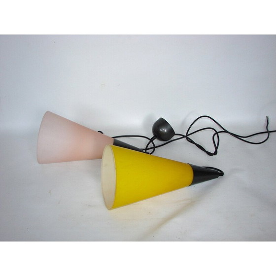 Image 1 of Doppelglas-Pendelleuchte von Solken, 1970