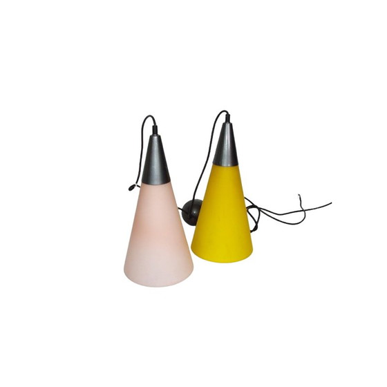 Image 1 of Doppelglas-Pendelleuchte von Solken, 1970