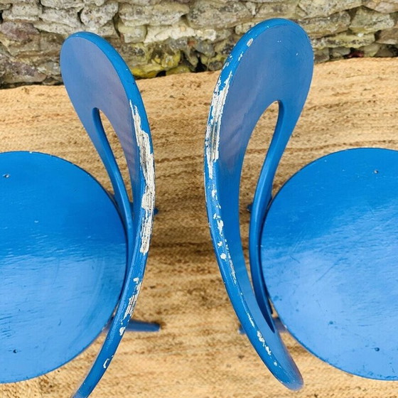 Image 1 of Paar alte Möwenstühle aus geformtem Sperrholz