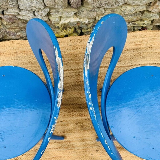 Image 1 of Paar alte Möwenstühle aus geformtem Sperrholz