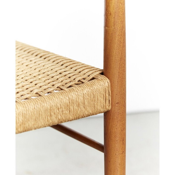 Image 1 of 4 Esszimmerstühle aus massivem Teakholz und Papierkordel von Harry W. Klein für Bramin, Dänemark