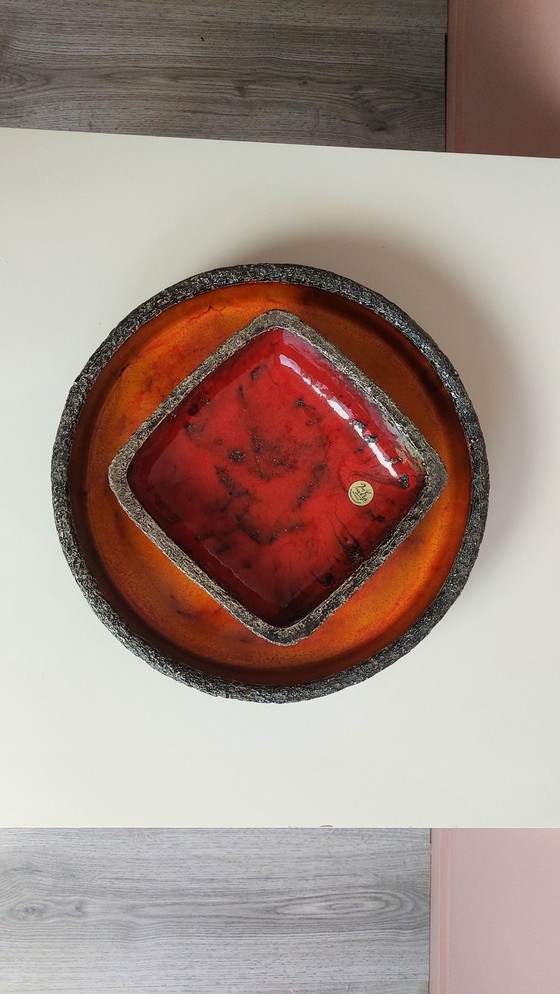 Image 1 of 2X Fat Lava Bowl von Jan Van Erp 1960er Jahre.