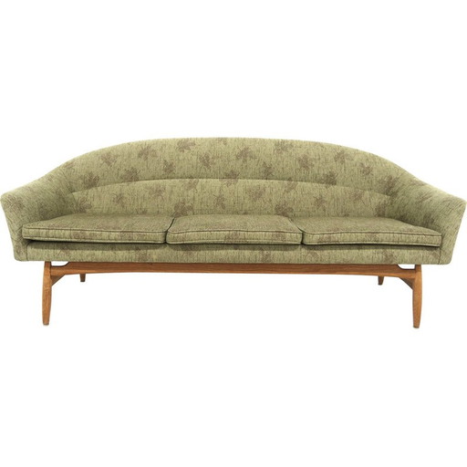 Vintage 3-Sitzer-Sofa aus Eiche und Stoff, Schweden 1950