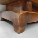 Großer Art Deco Schrank, Vitrine mit Glasschiebetüren