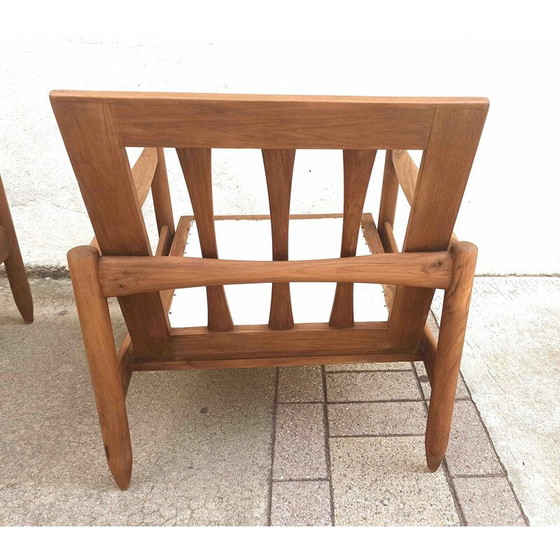 Image 1 of Paar skandinavische Vintage-Sessel aus massivem Teakholz, 1950-1960