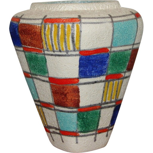 Bunte Vintage-Vase, Deutschland 1960er Jahre