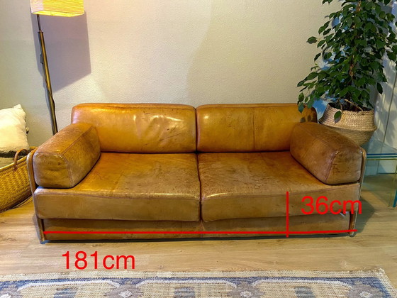 Image 1 of Cognac Leder Schlafsofa
