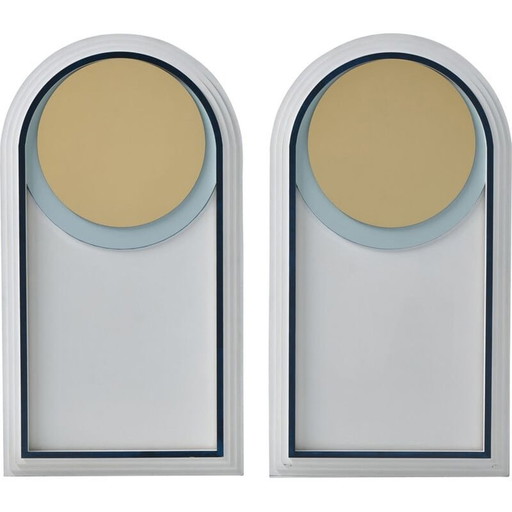 Paar zeitgenössische Vintage-Wandspiegel von Athos Burez, 2018