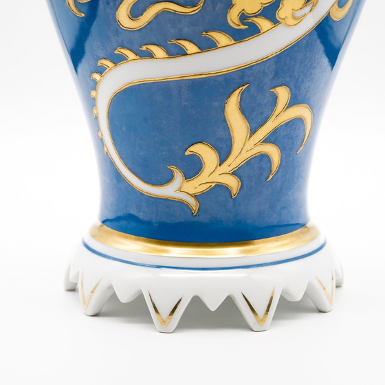Image 1 of Heinz Schaubach Kunst Porzellan Vase Gold H 38 Cm 20S-30S Art Déco Jugendstil