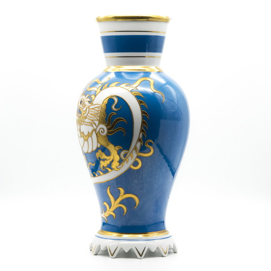 Image 1 of Heinz Schaubach Kunst Porzellan Vase Gold H 38 Cm 20S-30S Art Déco Jugendstil