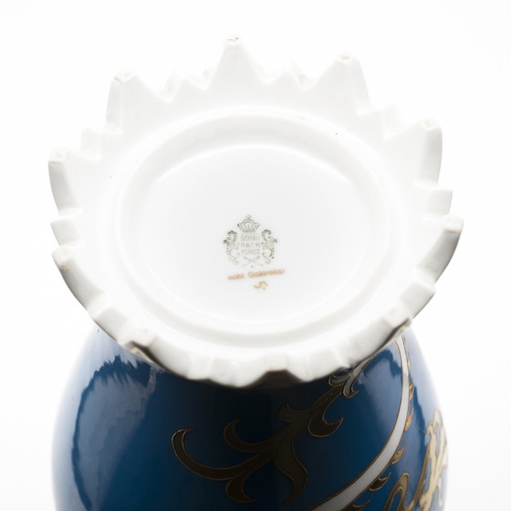 Image 1 of Heinz Schaubach Kunst Porzellan Vase Gold H 38 Cm 20S-30S Art Déco Jugendstil
